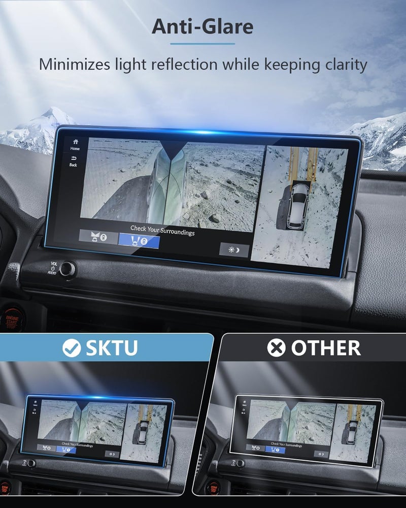 SKTU 2PCS for 2026 Honda Pilot Accessories Screen Protector 12.3 Inch for 2026+ Honda Pilot (Sport/EX-L/Touring/TrailSport/Touring Blackout/Elite/Black Edition) 12.3-Inch Multimedia Touchscreen [Ultra HD, Anti-Glare&Scratch] Honda Pilot 2026 Accessories Screen Protective Film - Image 3